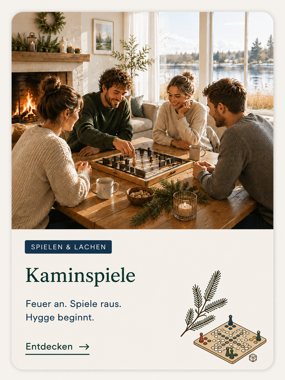 Programmkarte Kaminspiele