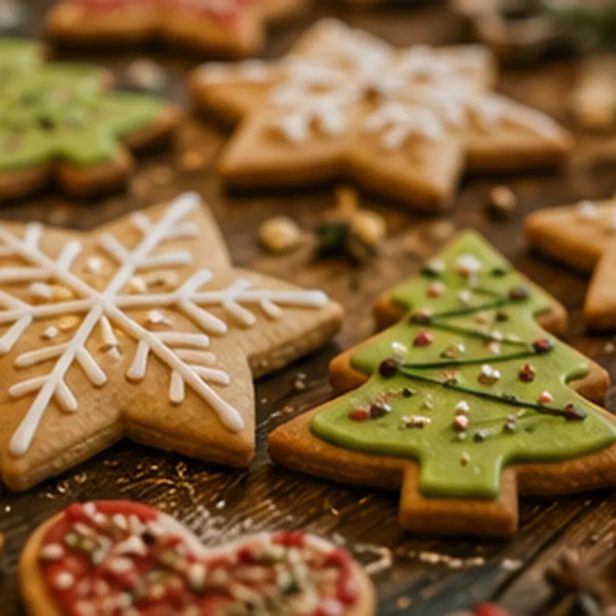 Liebevoll verzierte Weihnachtskekse