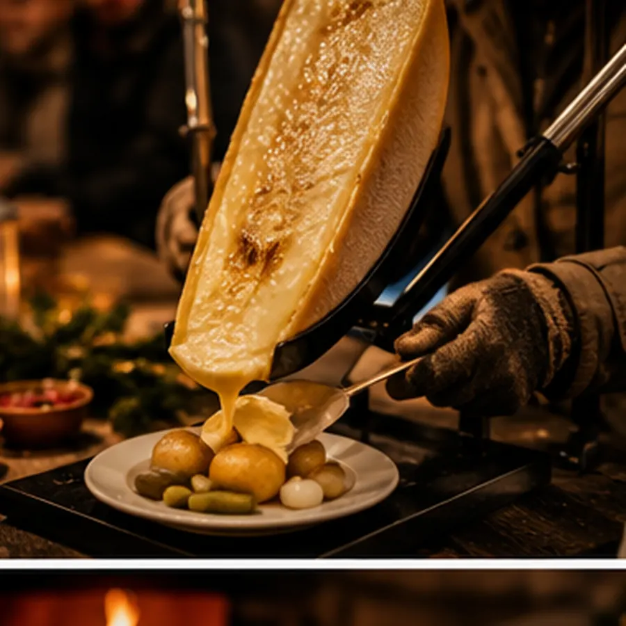 Raclette auf dem Julemarkt am See