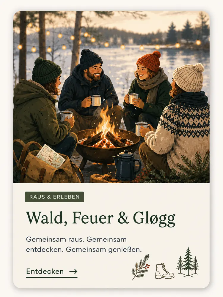 Programmkarte Wald, Feuer & Gløgg