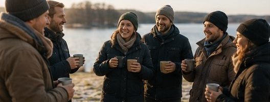 Gemeinsamer Gløgg nach den Winterspielen