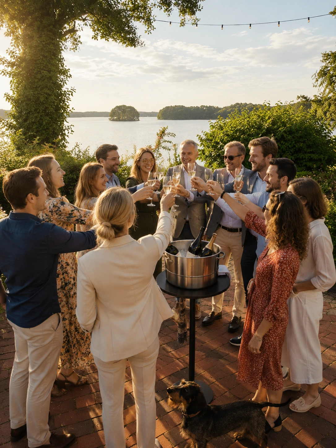 Festlicher Empfang mit Champagner
