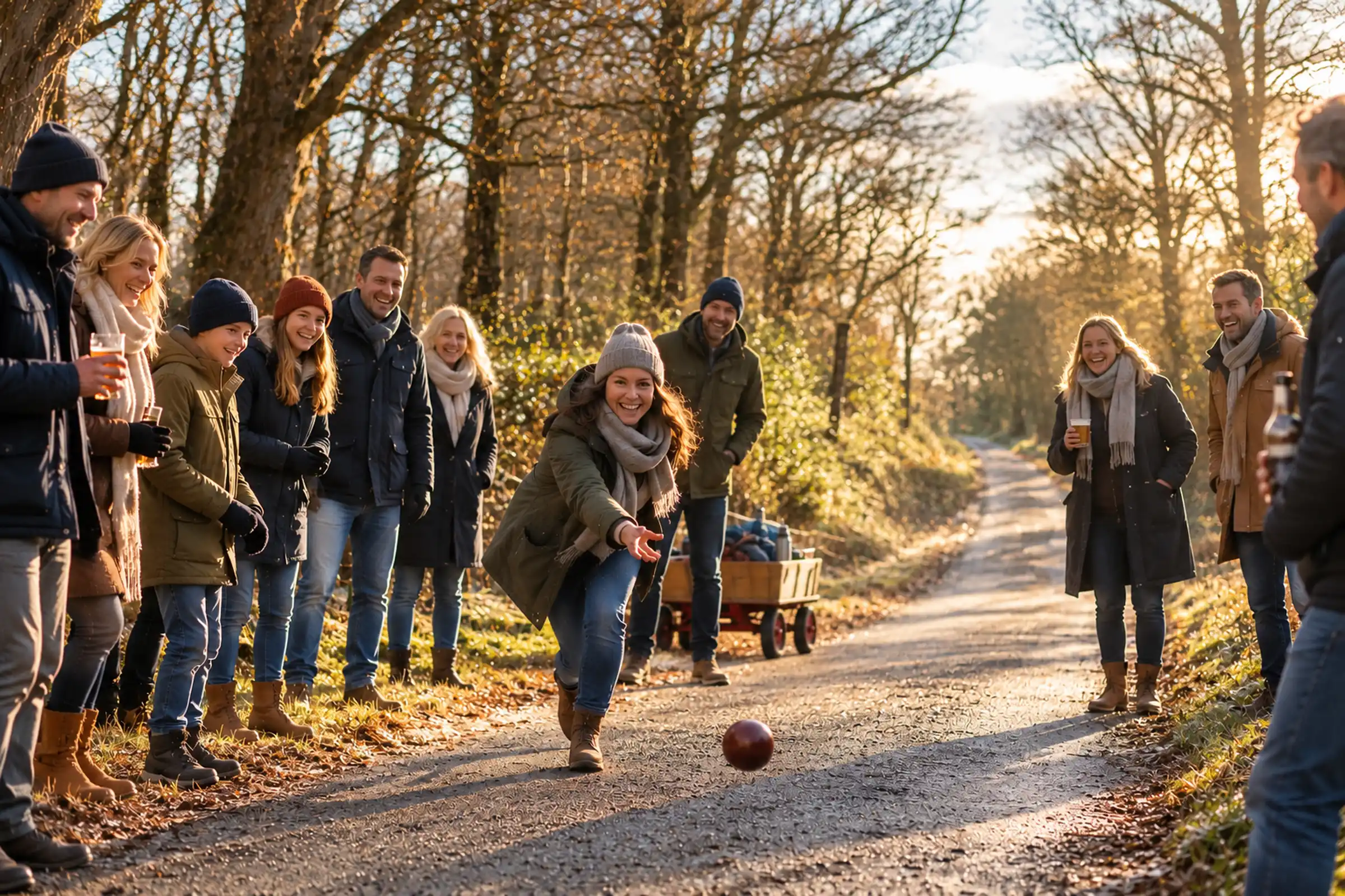 Boßeln auf der Seewiese am Bistensee