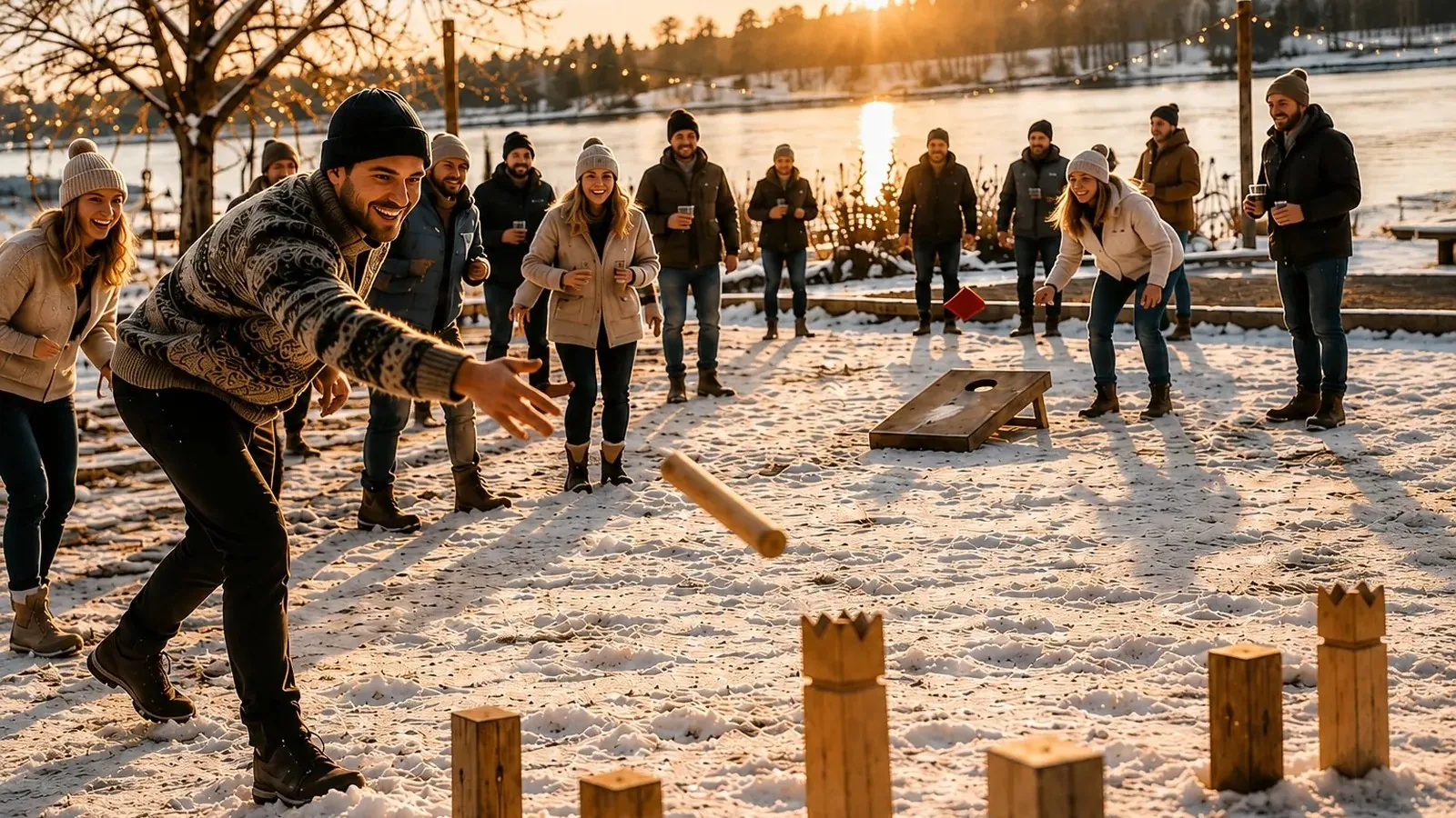 Winterliche Firmenweihnachtsfeier am Bistensee